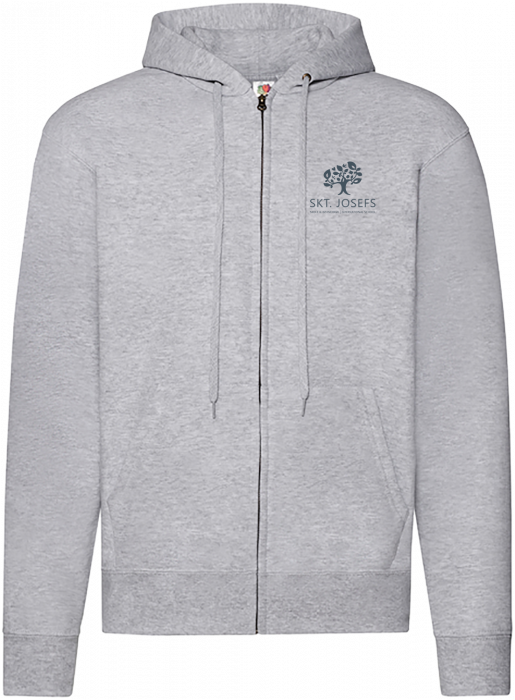 Fruit of the loom - Skt. Joset Classic Hoodie W. Zip Adults - Heather Grey